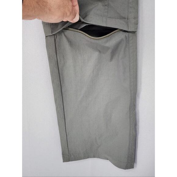 REI Pants Womens 4 Gray Hiking Nylon Convertable Zip Pockets Drawstring Outdoor - Picture 6 of 16